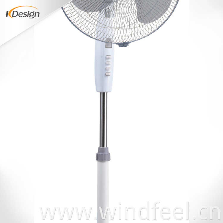 Household cheap price 16 inch energy saving pedestal fan decorative noiseless 450mm cross base pedestal fans